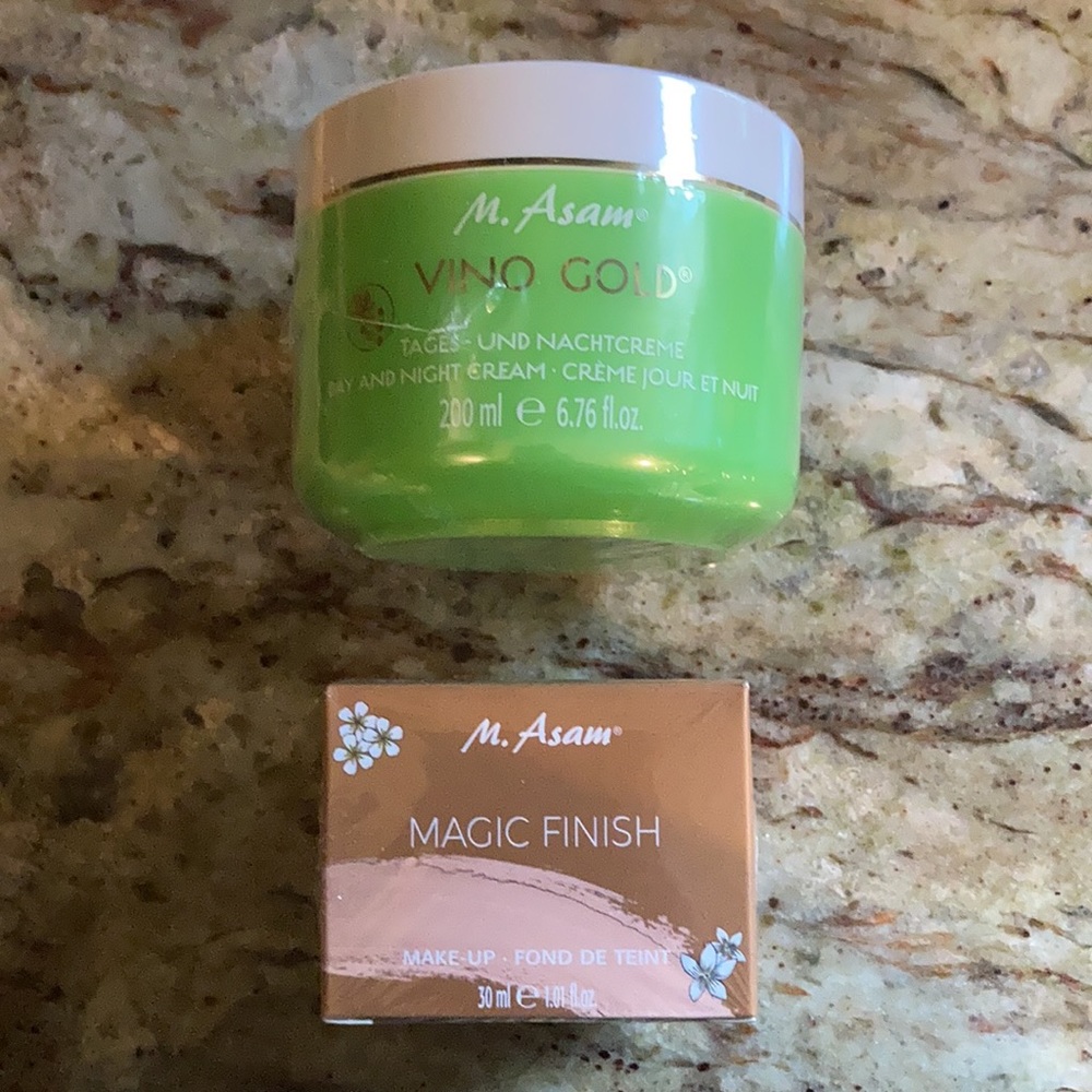 M. Asam Magic Finish 1.01oz and Vino Gold Day 6.76oz and Night Cream